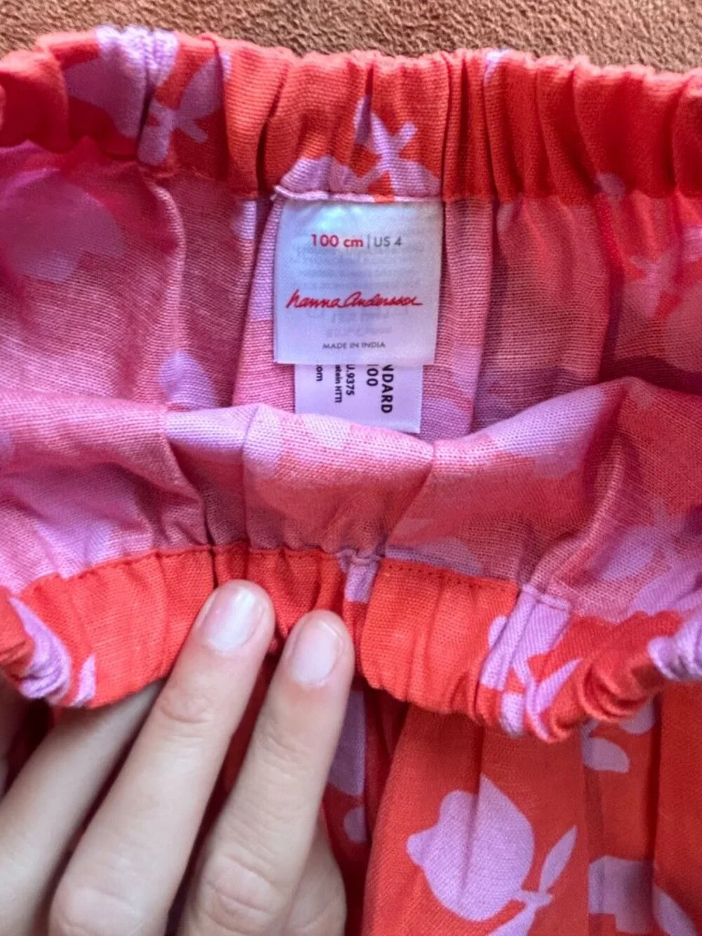 Hanna Andersson Dolman Sleeve Linen Top and Skirt - 4T
